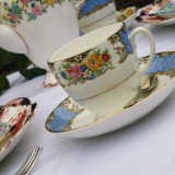 Blue floral tea cup for afternoon tea